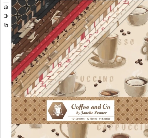 [LUM-CO-10] Coffee and Co Layer Cake Ten Inch Squares from Lumin Fabrics