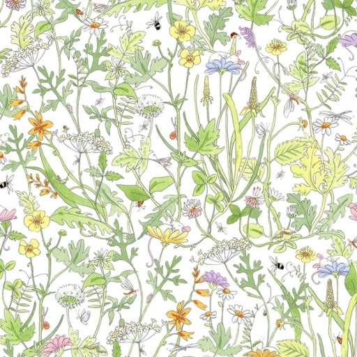 [COW-Y4748-1] Mouseplay Meadow White from Clothworks Fabric