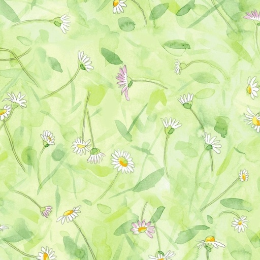 [COW-Y4751-21] Mouseplay Daisy Field Green from Clothworks Fabric