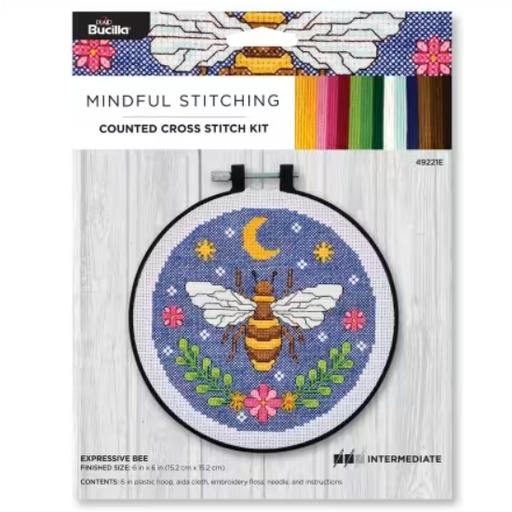 [BUC-49221E] Counted Cross Stitch Kit Expressive Bee from Bucilla