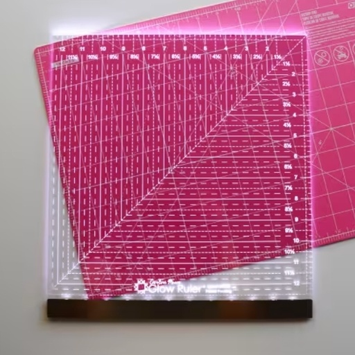 [CM-25125RGR] Glow Ruler 12 1/2" from Carolina Moore