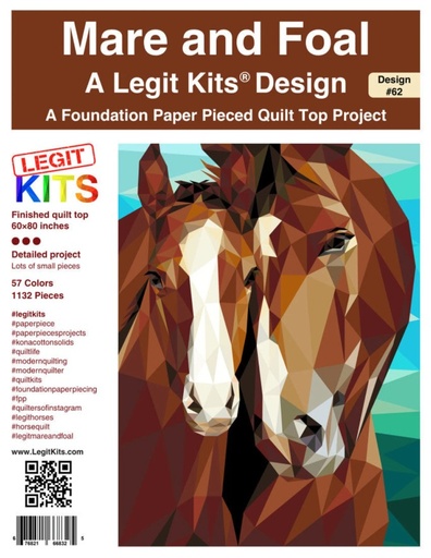 [LK-PT062] Mare and Foal Foundation Paper Piecing Pattern from Legit Kits