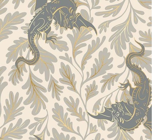 [MOD-RS2132-11M] Fireglow Metallic Oyster Dragons from Moda Fabrics