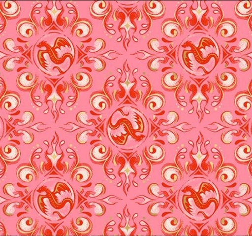 [MOD-RS2136-12M] Fireglow Metallic Dark Ruby Dragon Flame from Moda Fabrics