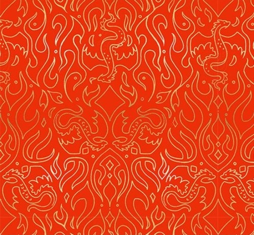 [MOD-RS2137-12M] Fireglow Metallic Dark Ruby Flames from Moda Fabrics