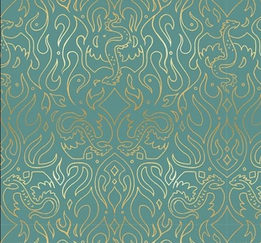 [MOD-RS2137-13M] Fireglow Metallic Watercrest Flames from Moda Fabrics