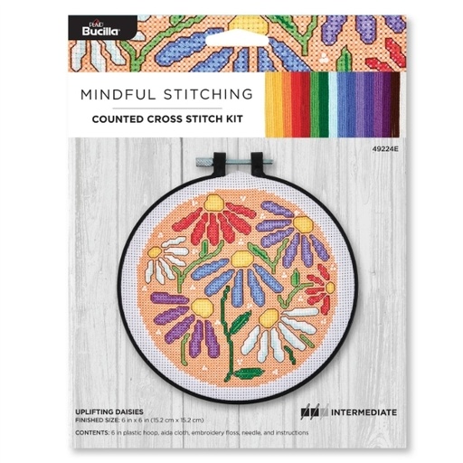 [BUC-49224E] Counted Cross Stitch Kit Uplifting Daisies from Bucilla