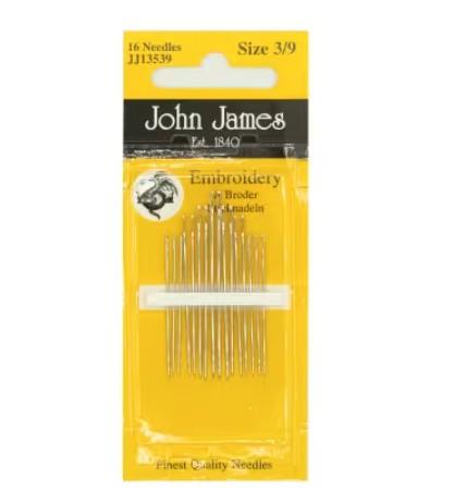 [JJ-135-3-9] John James Embroidery Crewel Needles Size 3/9