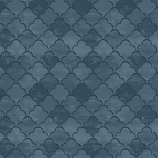 [LUM-W135-018-565] Harvest Delight Scallops Blue from Lumin Fabrics