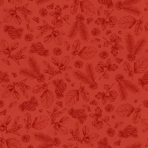 [LUM-W120-009-355] Feathered Festivities Sketches Red from Lumin Fabrics