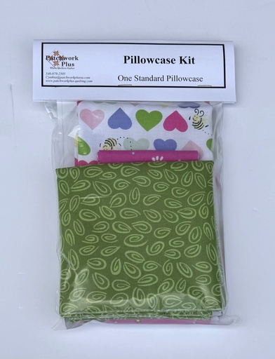 [PP-HeartBPC] Hearts & Bees Pillowcase Kit