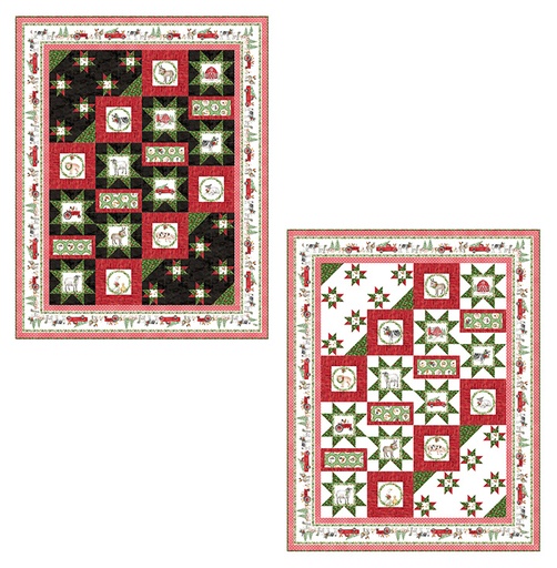 [NOR-PTN3586] Barnyard Christmas Pattern from Northcott Fabrics
