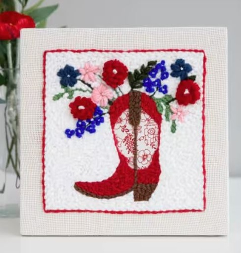 [KB-CowgirlNP] Americana Cowgirl Punch Needle Kit by Kimberbell