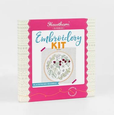 [HH-BlthornB] Blackthorn Bramble Embroidery Kit by Hawthorn Handmade