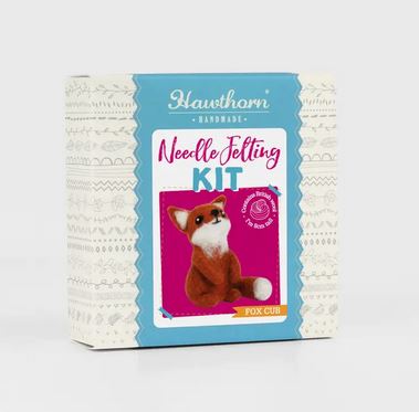 [HH-FoxCub] Fox Cub Mini Needle Felting Kit by Hawthorn Handmade
