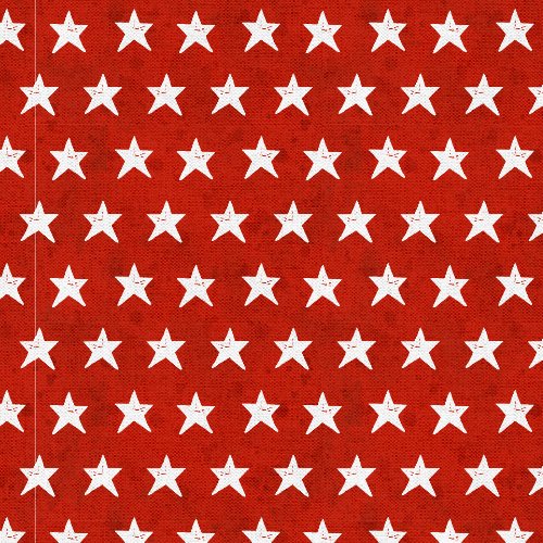 [3W-24166-RED] Boom Chicka Boom Stars on Red from from 3 Wishes Fabric