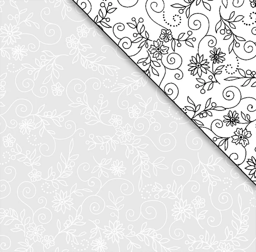 [PB-RA-5509-W] Ramblings 14 Floral Vine & Scroll from P&B Textiles