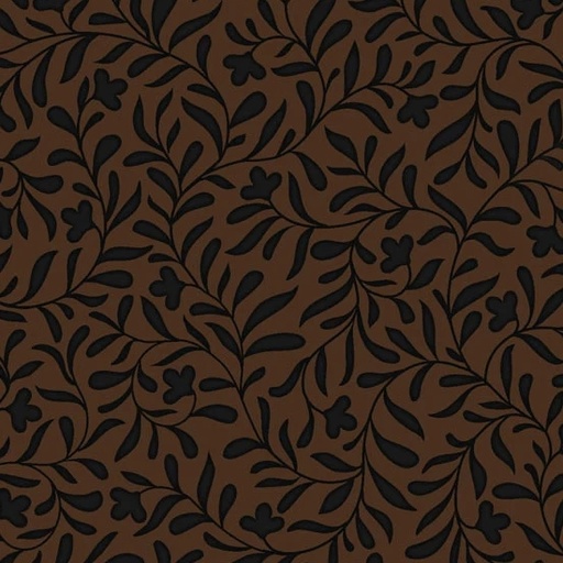 [PB-CMIL-6222ZK] Cider Mill Harvest Vine Dark Brown Tonal From P&B Textiles