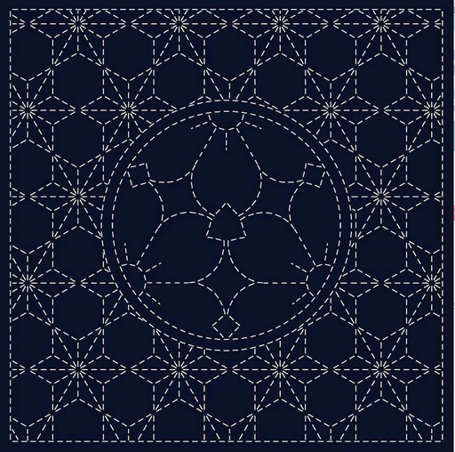 [HF1115-22C] Sashiko Cloth Yamazakura