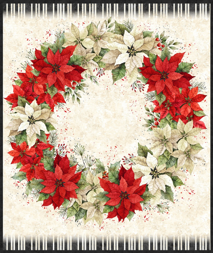 [LUM-W110-003-306] Poinsettia Radiance Large Panel Multi from Lumin Fabrics