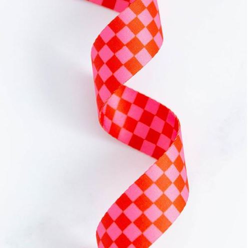 [SS-CWEB27] Webbing Checker Strawberry 1.5" from Stitch Supply