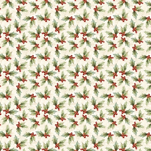 [LUM-W110-009-063] Poinsettia Radiance Holly Toss Cream from Lumin Fabrics