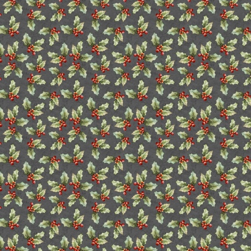 [LUM-W110-009-763] Poinsettia Radiance Holly Toss Gray from Lumin Fabrics