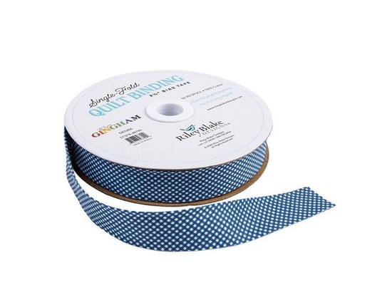 [STSFB-48799] Micro Gingham Denim Single Fold Quilt Binding by Riley Blake