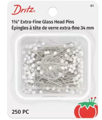 [DRI-61] Dritz X-Fine Glass Head Pins