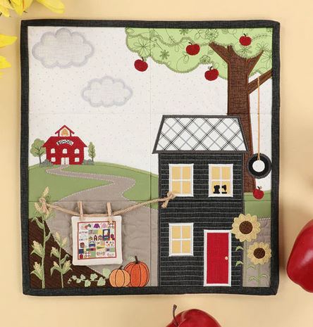 [PP-HSewnSept] Kimberbell Home Sewn September Tiling Scene Cotton Fabric Kit