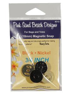 [PSB-212] Magnetic Purse Snap: Black Nickel, 3/4" From Pink Sand Beach