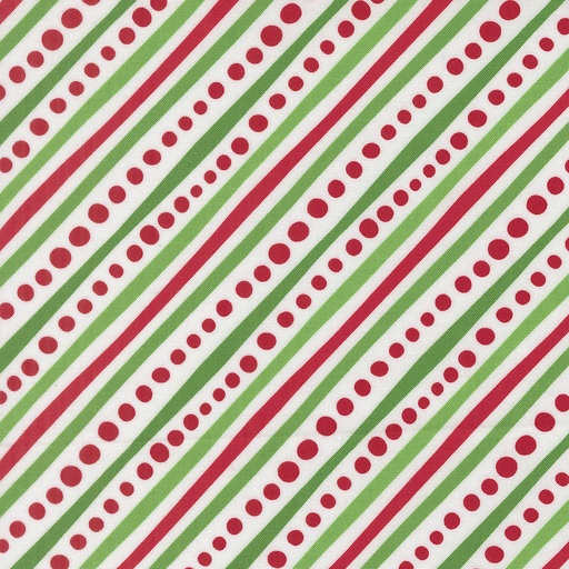 [MOD-22504-11] Snow Time Dotted Bias Stripe Winter White by Me and My Sister Designs from Moda Fabrics