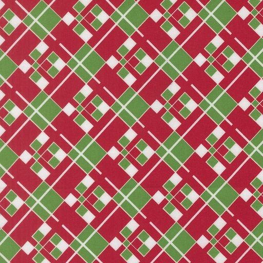 [MOD-22505-14] Snow Time Vintage Plaid Poinsettia Red by Me and My Sister Designs from Moda Fabrics