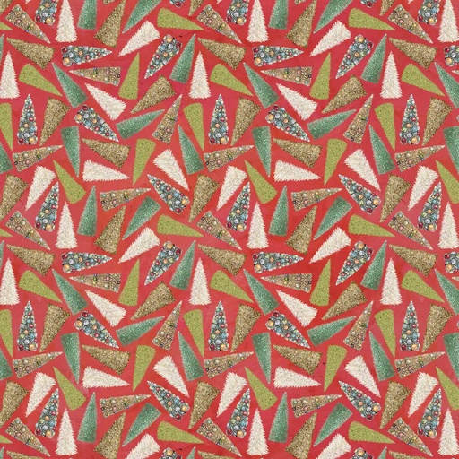 [STE-E-9246-83] Holly Woods Bottlebrush Tree Toss Coral from Studio E Fabrics
