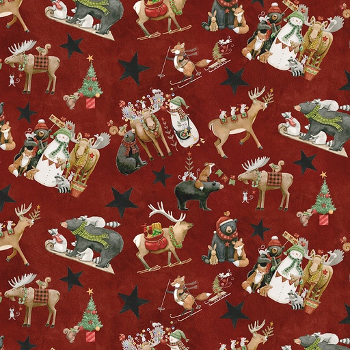 [RB-C17830-RED] Northern Christmas Main Red by Teresa Kogut from Riley Blake Designs