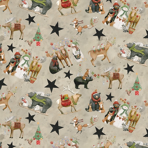 [RB-C17830-NEUTRAL] Northern Christmas Main Neutral by Teresa Kogut from Riley Blake Designs