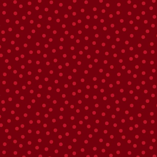 [HG-Q-3604-88] Nordic Holiday Village Dots Red on Red by Mary Jane Carey from Henry Glass Fabrics