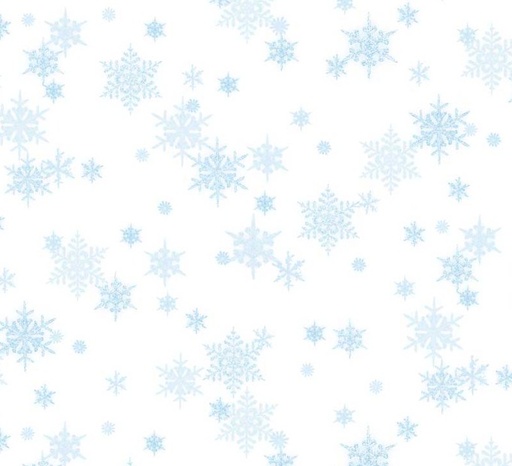 [PB-SNOF05455WLB] Snowfall Mini Snowflakes White/Light Blue by Laura Marshall from P&B Textiles