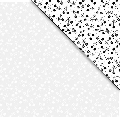 [PB-RBUD406-W] Ramblings Rambling Bud White on White from P&B Textiles