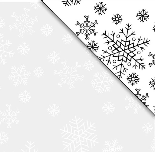 [PB-RAM600722-W] Ramblings 6 Snowflakes White on White from P&B Textiles