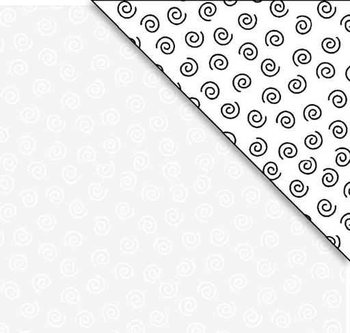 [PB-RA1000765-W] Ramblings 10 Tiny Swirls White on White from P&B Textiles