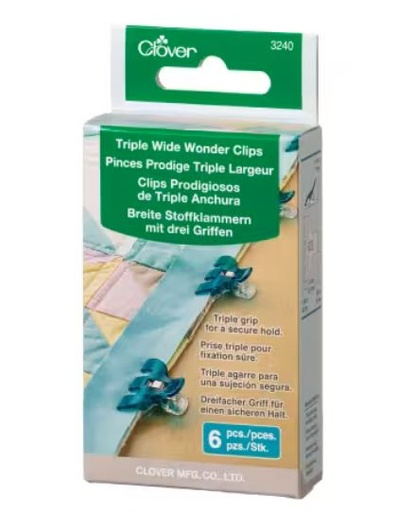 [CKR-3240CV] Triple Wide Wonder Clips 6 ct
