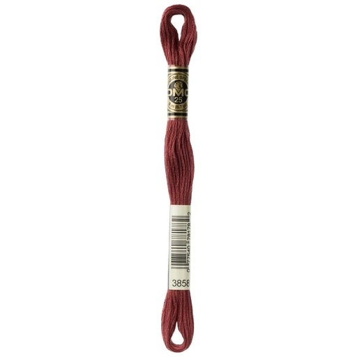 [DMC-117-3858] DMC Embroidery Floss Medium Rosewood 3858