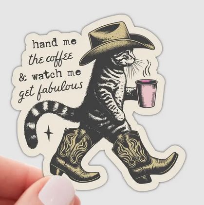 [YARN-HandMe] Hand Me the Coffee & Watch Me Get Fabulous Sticker
