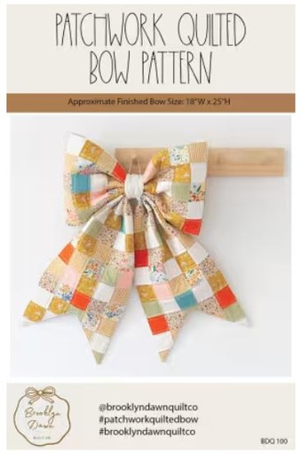 [BDQ-100] Patchwork Quilted Bow Pattern by Brooklyn Dawn