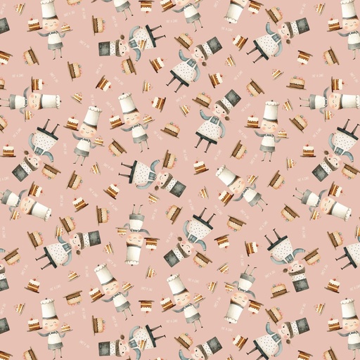 [BLAN-4838-20] Nursery Rhyme Time Pat-a-Cake Pink by Oleander Studio from Blank Quilting