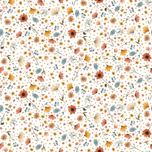 [BLAN-4843-41] Nursery Rhyme Time Ditsy Flowers Ivory by Oleander Studio from Blank Quilting