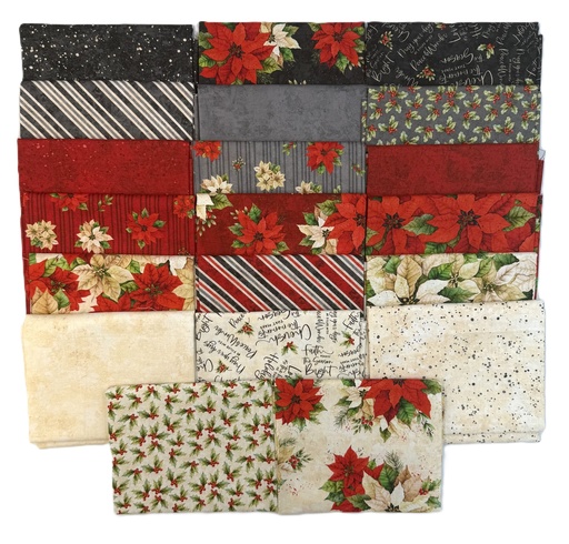 [PP-PoinRadFQB] Poinsettia Radiance Fat Quarter Bundle