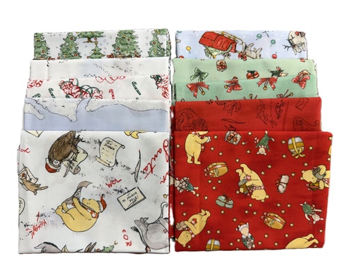[PP-ChrisPoohFQB] Christmas at Pooh Corner Fat Quarter Bundle
