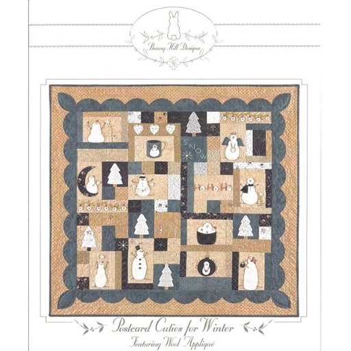 [BHD-1029] Postcard Cuties For Winter Pattern By Bunny Hill Designs